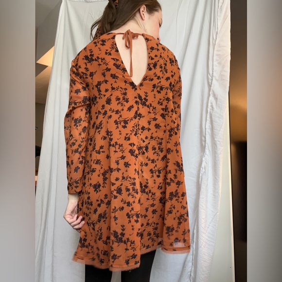 Orange Fall Kimchi Blue Long Sleeve Dress - Picture 3 of 3